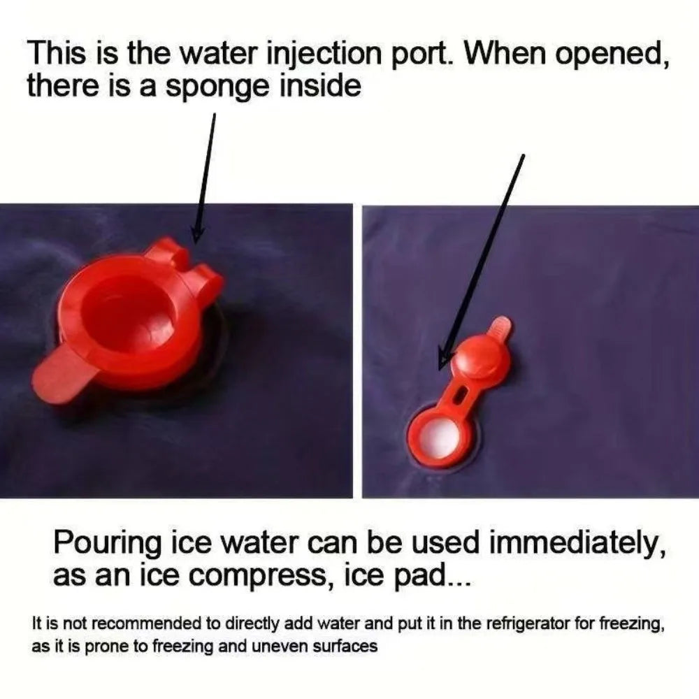 Cooling Pad PVC Cooling Ice Pillow Insert Refillable Ice Cold Pillow Comfortable Ice Mat Sleeping Aid
